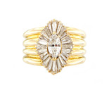 Diamond Women&#39;s Cluster ring 14kt Yellow Gold 364938 - £1,241.49 GBP