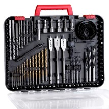The 100-Piece Titanium, High Speed Steel, And Screwdriver Bit Set, And M... - £35.34 GBP