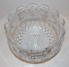 Exquisite Waterford Crystal Jim O&#39;leary 50TH Anniversary 8&quot; Scalloped Rim Bowl - £139.33 GBP