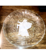 Platter Ssnta Claus  1991 Original Crystal Studios 13&quot; CHRISTMAS - $441.78 MXN