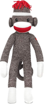 Adorable Brown Sock Monkey, the Original Traditional Hand Knitted Stu - $33.99
