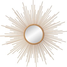 The Patton Wall Decor 30&quot; Gold Spoked Sunburst Wall Accent Mirror. - £92.41 GBP
