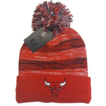 Ultra Game NBA Chicago Bulls Cuffed Pom Beanie Winter Hat Cap Red Adult One Size - £13.39 GBP