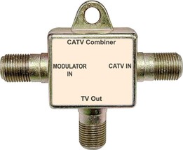 2-Way Rf Coax Cable Antenna Signal Passive Splitter Combiner - £13.54 GBP