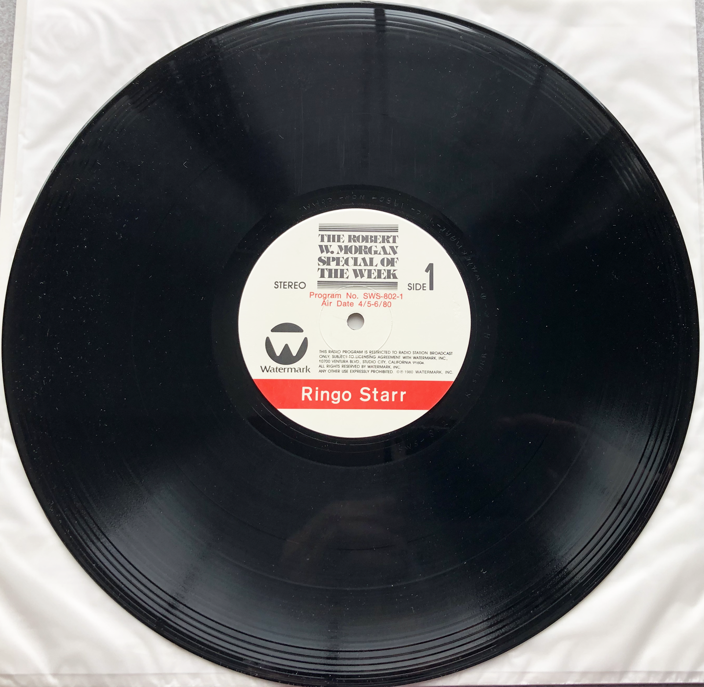 Ringo Starr Beatles Watermark Robert Morgan Radio Special 1980 NM w/ Cue... - $75.00