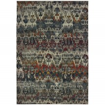 HomeRoots 388309 5 x 8 ft. Distressed Gray Blue Machine Woven Indoor Area Rug - £242.66 GBP