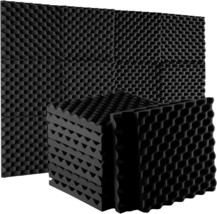 Sound Proof Acoustic Foam Panels: Soundproof Absorbing Foam 12Pcs, Oval Black - £31.31 GBP
