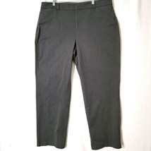 Dockers Womens Metro Pants Individual Fit Plus Size 20W Med Dk Gray Stra... - $14.55