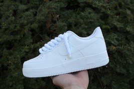 Custom Chunky Rope Lace Air Force 1s - White Rope Lace Custom Air Force 1s - $307.91 CAD