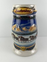 Budweiser Holiday Stein 2000 Holiday In The Mountains Anheuser-Busch Clydesdales - £7.52 GBP