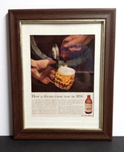 Olympia Brewing Beer Wood Framed Vintage Magazine Cut Print Ad w/ Glass Pane (b) - £15.66 GBP