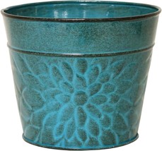 Robert Allen Mpt02005 Laurel Series Metal Planter Flower Pots, 6&quot;, Lagoon - $34.98