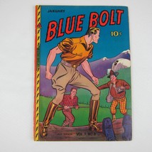 Blue Bolt Comic Book Volume 7 Issue 8 Novelty Press Golden Age Vintage 1947 RARE - £78.35 GBP