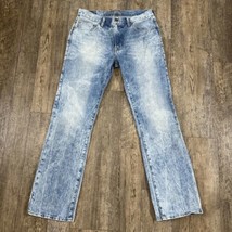 American Eagle ORIGINAL BOOT Cut Mens Size 34x33.5 Bleach Wash Jeans Den... - £18.68 GBP