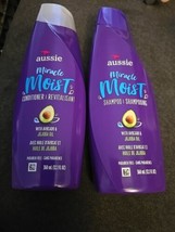 2 Pc Aussie Miracle Moist Shampoo &amp; Conditioner 12.1 Oz By Aussie (BN24) - £13.47 GBP