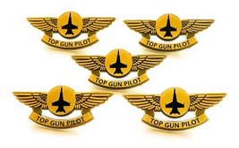 TOP GUN PILOT COSTUME WINGS PINS - £23.55 GBP