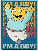The Simpsons Ralph Jumping I&#39;m A Boy! Refrigerator Magnet NEW UNUSED - £3.13 GBP