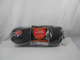 Nos Red Heart The Pounder 16 Oz Skein Of Black Yarn #312 In Bag W/PATTERN - £6.54 GBP
