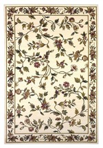3' X 5' Ivory Machine Woven Floral Vines Indoor Area Rug - €110,68 EUR