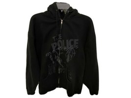  The Police Japanese Men&#39;s Black Full-Zip Hoodie Sweatshirt - Size L  - $58.41