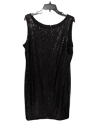 Ellen Tracy Black Full Sequin Cocktail Dress Women&#39;s Size 16 - £35.65 GBP