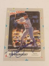 Tom Brunansky Minnesota Twins 1988 Fleer Autograph Card #42 READ DESCRIPTION - £3.93 GBP