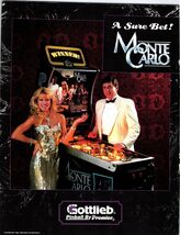 Monte Carlo Laser War Pinball Machine Game Magazine AD 1987 Original Vin... - $7.28