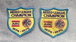 Vintage Bowling Patch - 1974-1975 WIBC ABC MIXED LEAGUE CHAMPION Qty 2 - £6.57 GBP