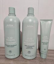 Aveda Scalp Solutions Shampoo &amp; Conditioner  33.8 oz + Scalp Treatment 5 oz - £109.32 GBP