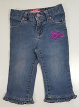 Koala Kids Jeans Ruffle Flare Embroidered Embellishment Sequins Girls 12... - $8.90