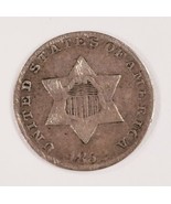 1852 3CS Three Cent Silver Piece in Very Good VG Condition, Natural Color - $54.44