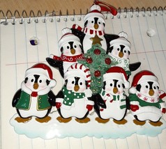 Winter Penguin Family of 7   Polar X Christmas Ornament new easy to pers... - £4.75 GBP