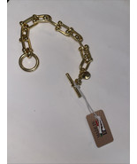 Mia Fiore Bronze ITALY Dyadema U Link Bracelet Plated Toggle Clasp - $54.40 CAD
