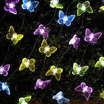 Outdoor Solar String Lights Butterfly Decorative Fairy Lights, 17.7Ft 36 Led Sol - £21.29 GBP