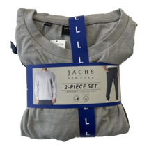 Jachs New York Men&#39;s 2-Piece Set Gray Crew Neck Blue Lounge Pant L - £21.58 GBP