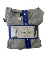 Jachs New York Men&#39;s 2-Piece Set Gray Crew Neck Blue Lounge Pant L - $28.87