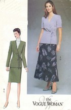 Misses Vogue Career Office Front Cross Over Tied Top Skirt Sew Pattern 14-18 - £9.37 GBP