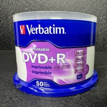 50 VERBATIM Life Series DVD+R 16X 4.7GB 120 Minutes Printable Spindle 98492 - £9.24 GBP