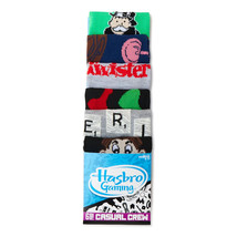 Hasbro Gaming 6 Pair Casual Crew Socks Men Size 8-12 Scrabble Monopoly Twister - £19.75 GBP