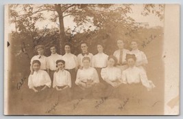 RPPC Edwardian Young Ladies College Girls And Kitten Photo Postcard F47 - £7.66 GBP