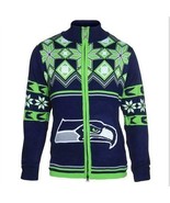 Large Official Licensed NFL Seattle Seahawks Ugly XMAS Split logo Jacket - €42,67 EUR