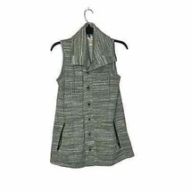 Matilda Jane Button Up Vest Size XS Green Heather Cotton Blend Womens  - $19.79