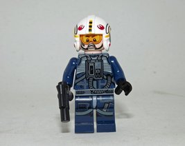Building Block Rogue Squadron Pilot Star Wars Minifigure Custom  - £5.48 GBP