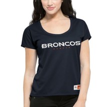&#39;47 Brand Women&#39;s Denver Broncos Intramural Script Micro-Mesh T-Shirt Blue M S - £18.75 GBP
