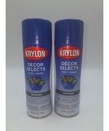 2 Krylon Decor Selects Paint &amp; Primer Satin Iris (6534) 6 Oz Spray New - $38.48 CAD