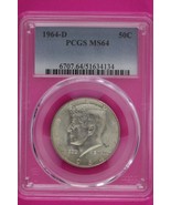 1964 D MS 64 John Kennedy Half Dollar PCGS Certified Authentic Genuine S... - $47.85 CAD