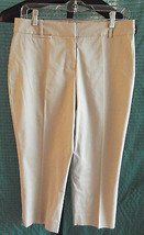 NWT Talbots Petites Khaki Capri Pants Size 8P Cotton - £19.77 GBP