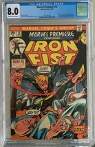 Marvel Premiere #15 (1974) CGC 8.0 -- O/w to White pgs; 1st &amp; origin Iron Fist - £522.34 GBP