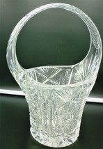 STUNNING VINTAGE BOHEMIAN CRYSTAL BASKET CANDY FRUIT BOWL - $46.54 CAD