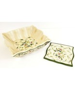 Tara Temp-tations Petals Square Baking Dish and Trivet Tile Set Of 2 - $26.91 CAD